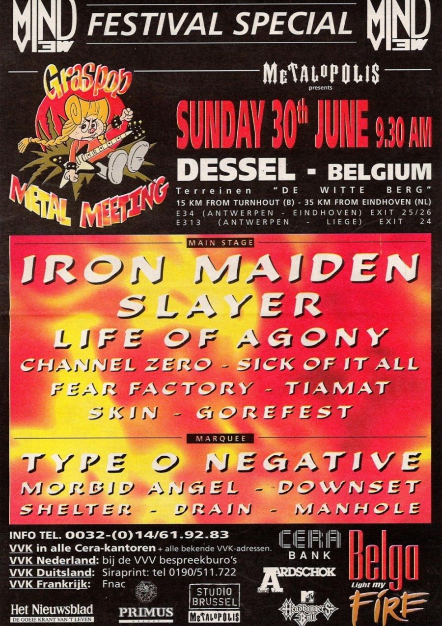 Graspop Metal Meeting 1996 - 30/06/1996 - Dessel - Festivalpark